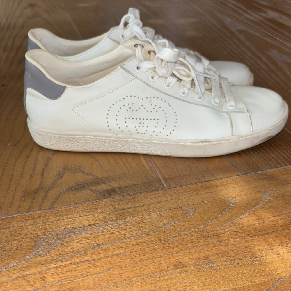 Gucci Ace White and Gray Sneakers